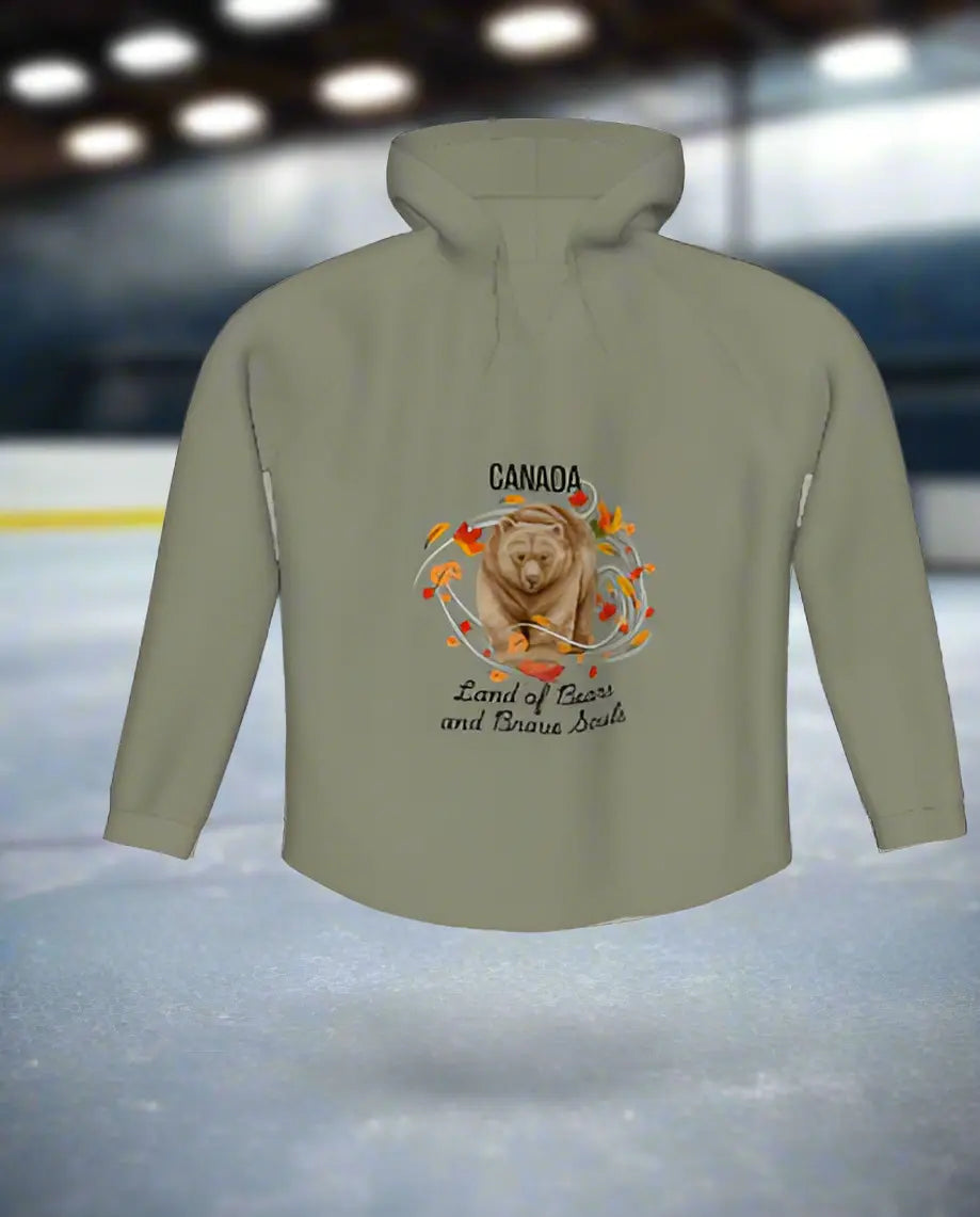 Cozy and stylish Ladies Canadian hoodie featuring bold bear design, ideal for outdoor lovers and casual wear.