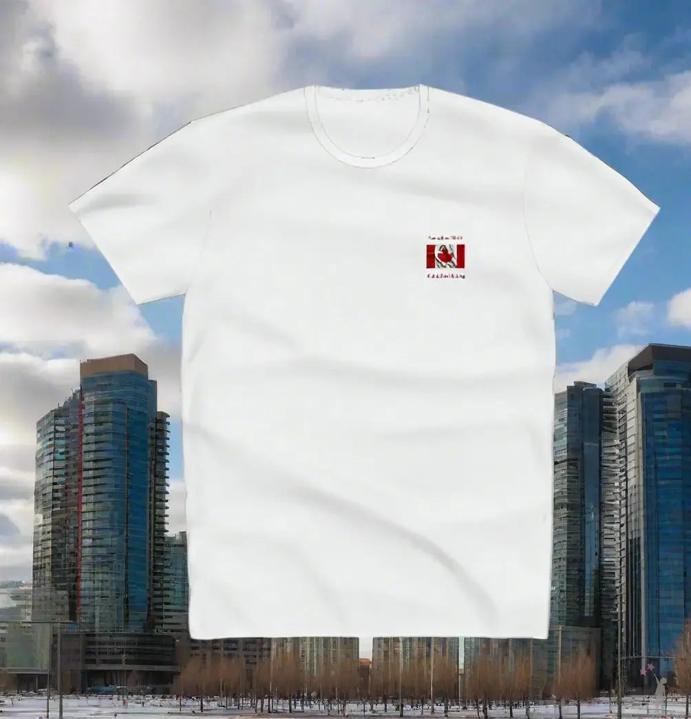 Classic crewneck Canadian Made Strong T-shirt  in white  with relaxed drape