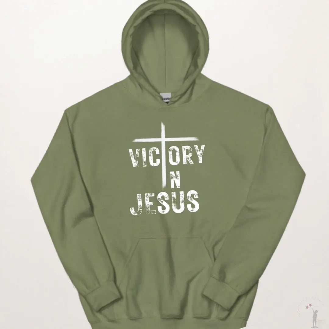 Victory in Jesus Hoodie for youth