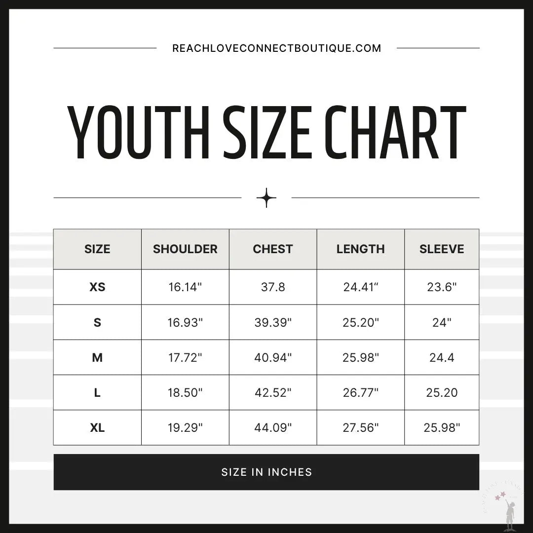 Victory in Jesus size chart