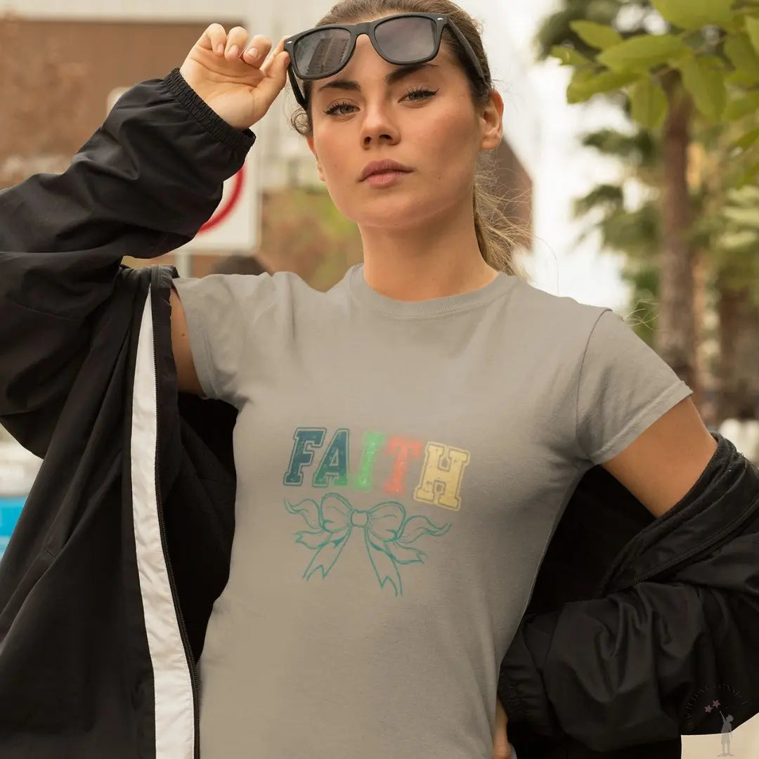 Fitted Beige faith-based t-shirt for women 