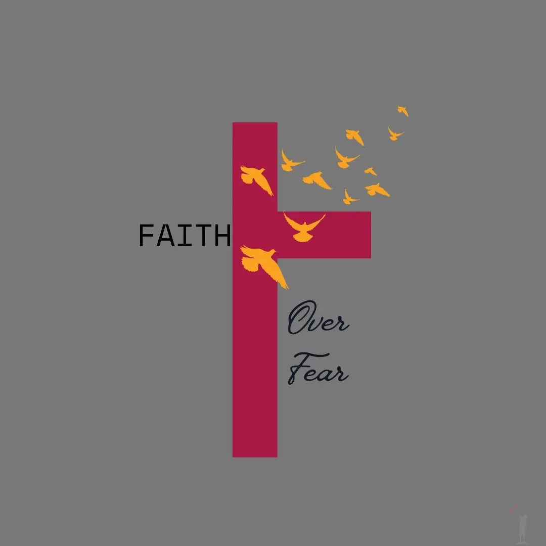 Comfortable unisex pullover hoodie with Faith Over Fear design, heavy weight fabric, and roomy pouch pocket