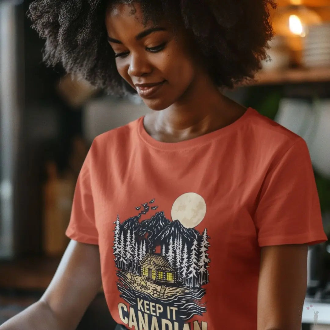 Keep It Canadian T-Shirt from Reach Love Connect Boutique – classic, comfortable tee featuring bold True North-inspired design, perfect for showcasing Canadian pride.