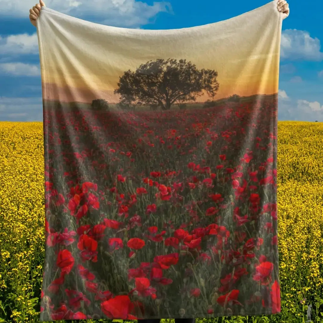 Red Poppies Remembrance Day Blanket