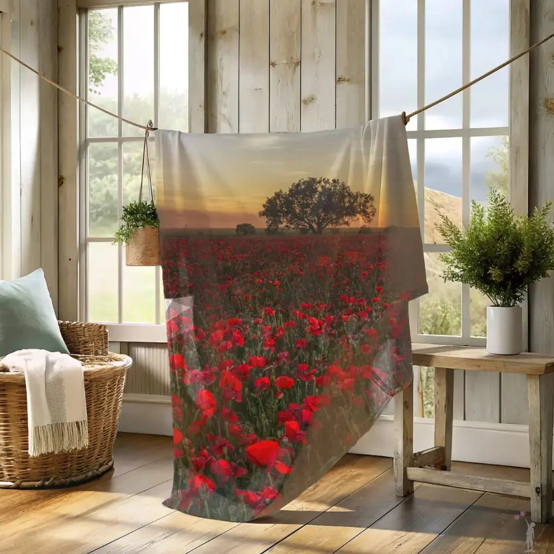 Red and sunshine Blanket for Remembrance Day