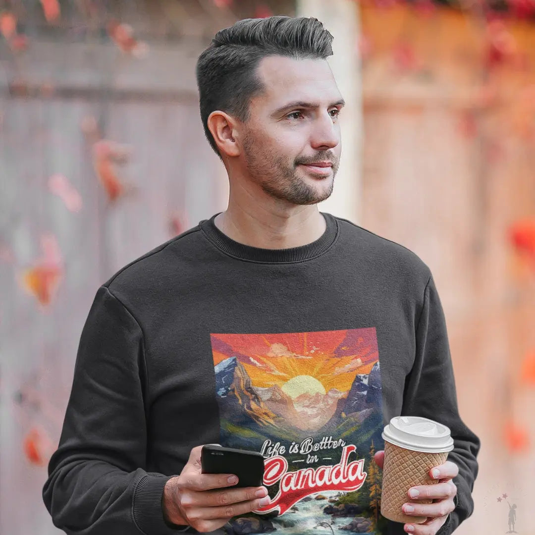 Unisex Navy Canadian Patriotism crewneck sweatshirt from Reach Love Connect Boutique