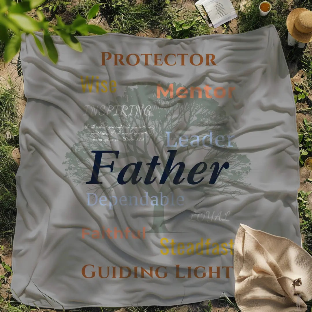 Father’s Day Blanket with bold lettering, cozy fabric, and meaningful design from Reach Love Connect Boutique - Limited Edition