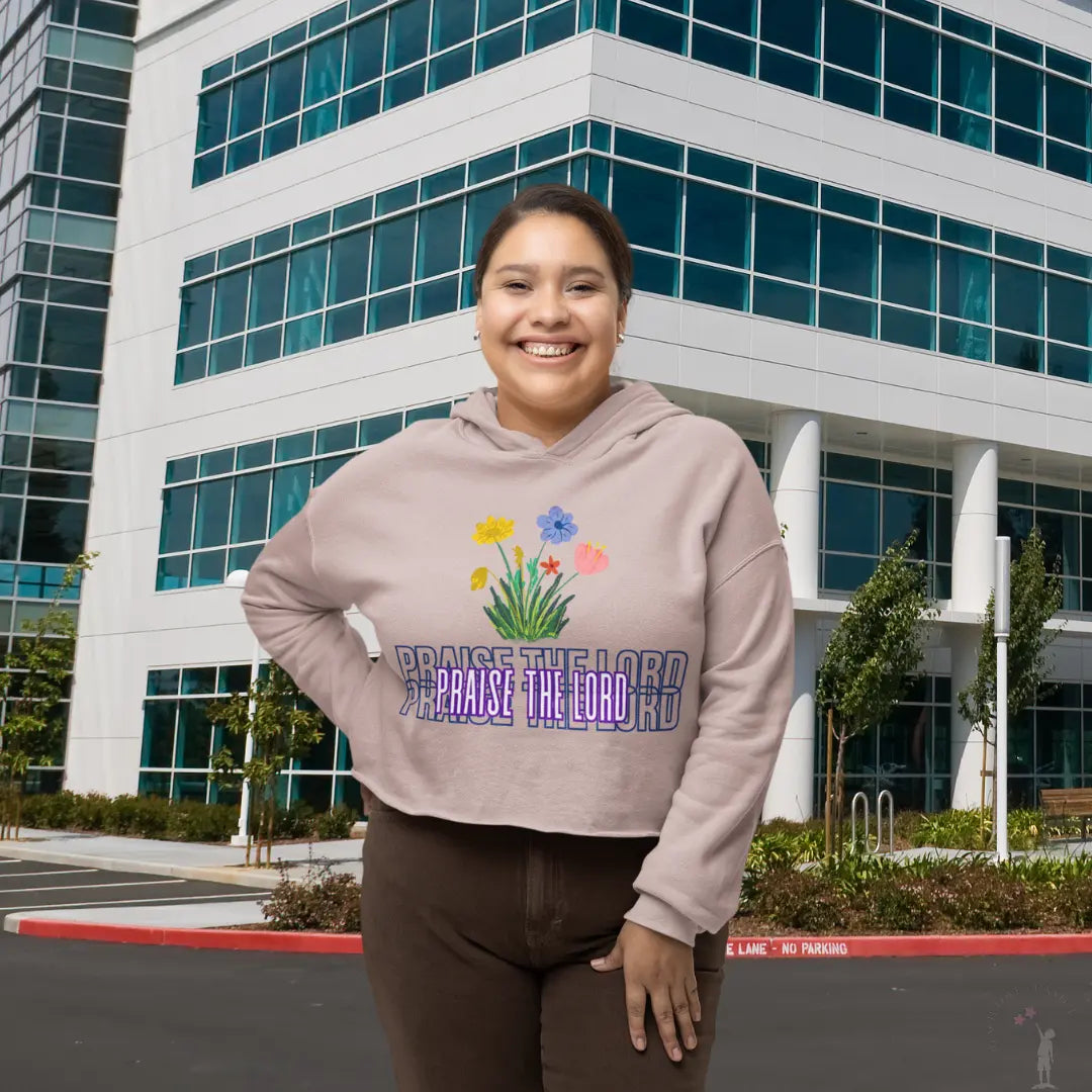 Praise & Petals Sweatshirt with floral design and faith-inspired details from Reach Love Connect Boutique