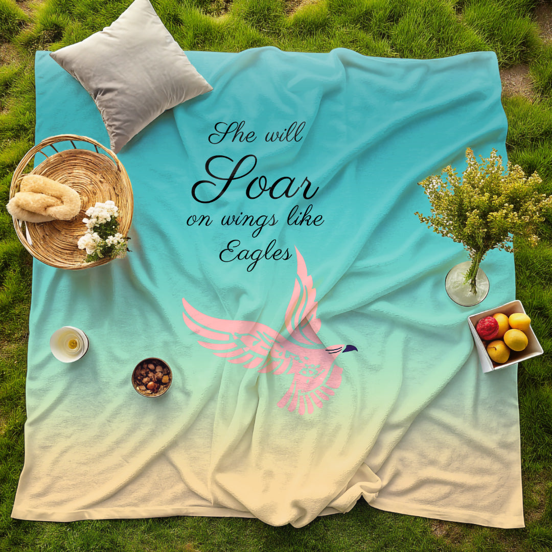 Limited Edition She Will Soar Woman's Day Blanket 2 Strength & Grace - Reach Love Connect Boutique