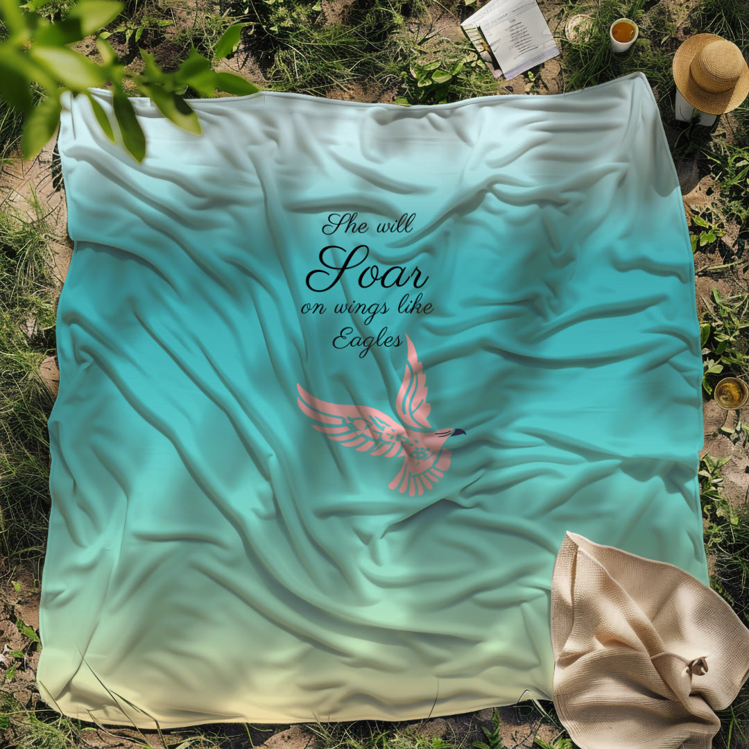 Limited Edition She Will Soar Woman's Day Blanket – Strength & Grace4 Reach Love Connect Boutique