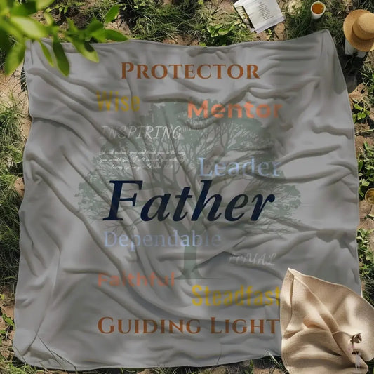 Father’s Day Blanket with bold lettering, cozy fabric, and meaningful design from Reach Love Connect Boutique 