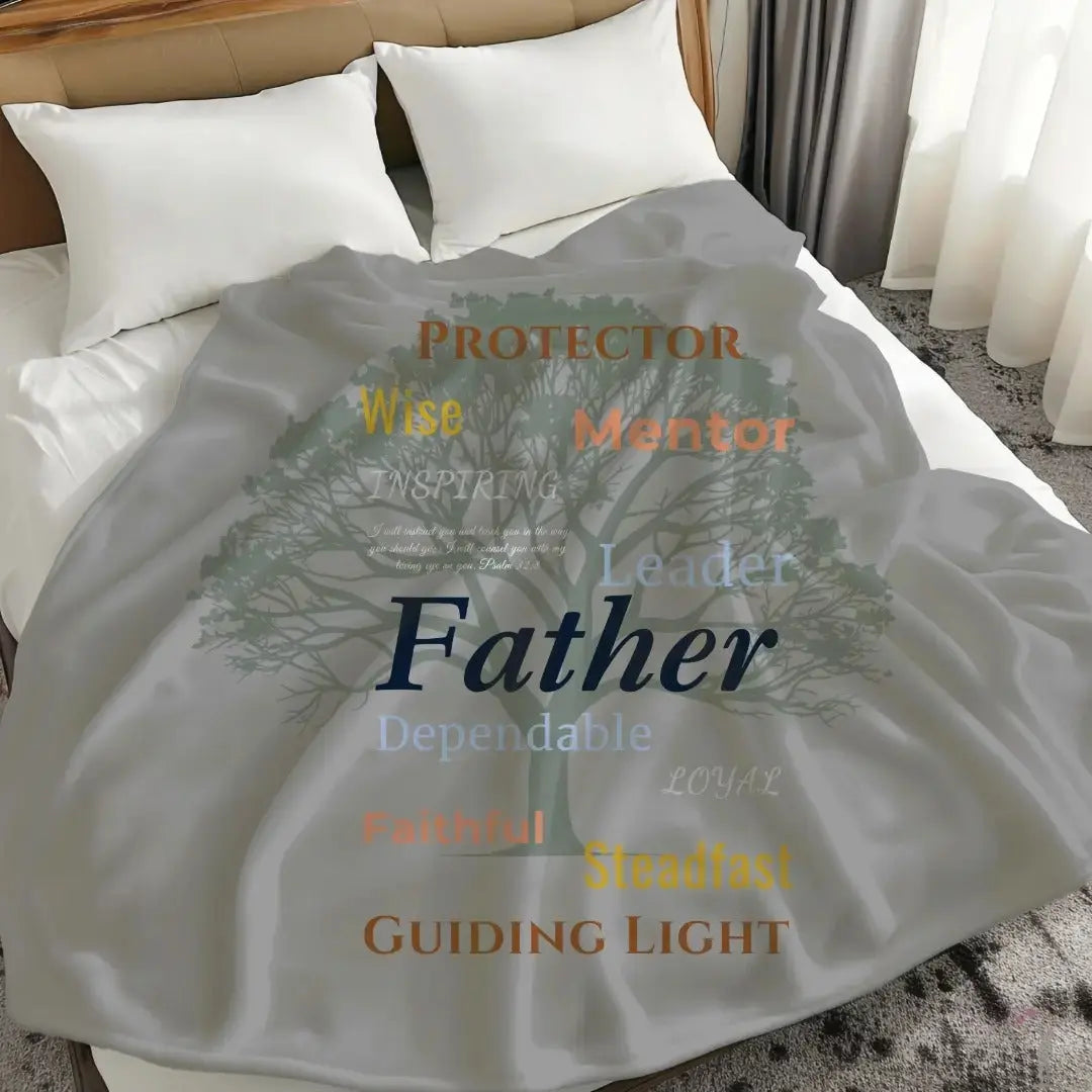 Father’s Day blanket featuring the Strength & Legacy design, celebrating fatherhood with a soft, high-quality throw – Reach Love Connect Boutique