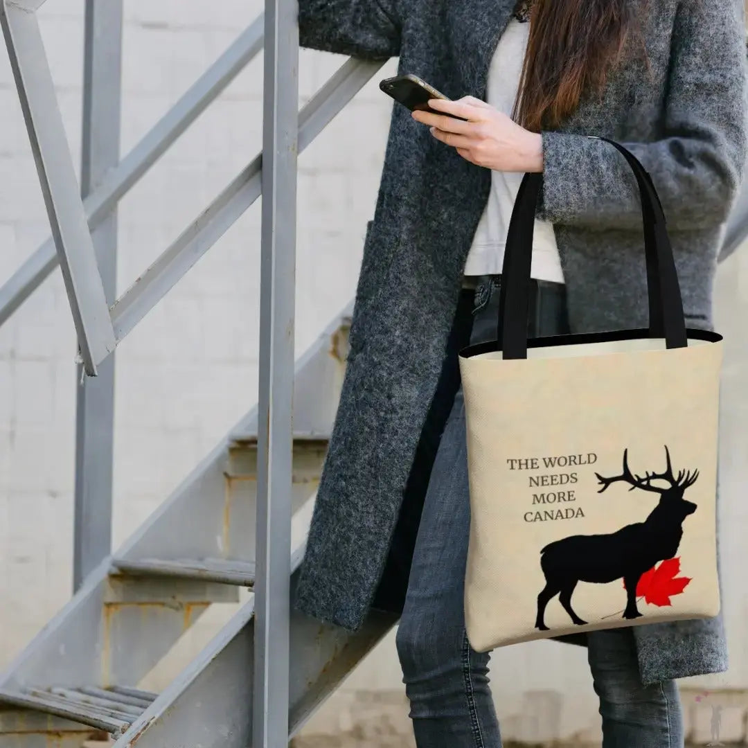 The World Needs More Canada Tote Bag sturdy and eco-friendly