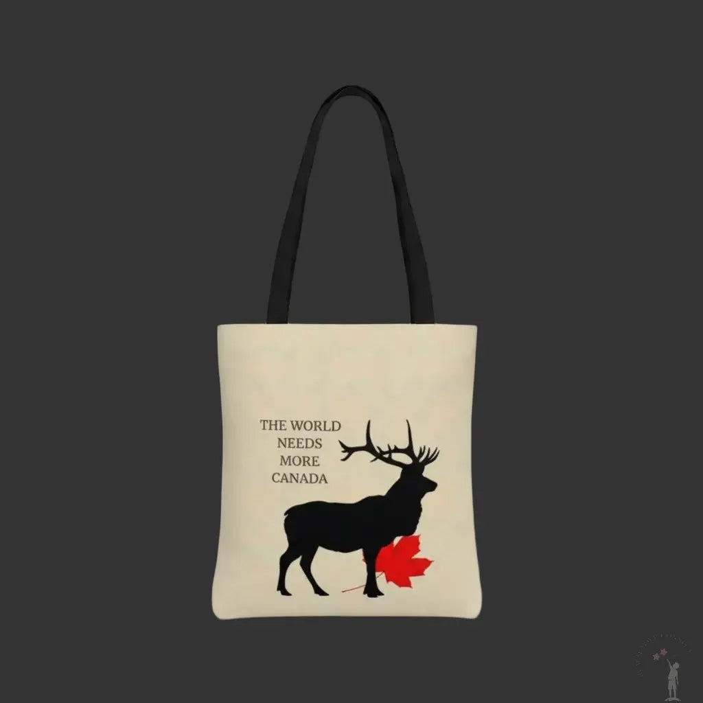 Canada Beige Tote Bag with maple leaf