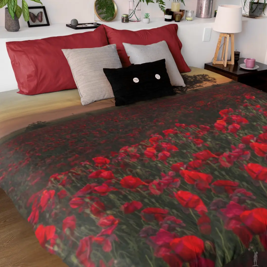 Remembrance Day Blanket on Bed