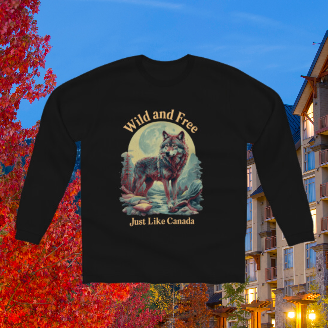 Canada Wild and Free T-Shirt - Long Sleeve - Reach Love Connect Boutique